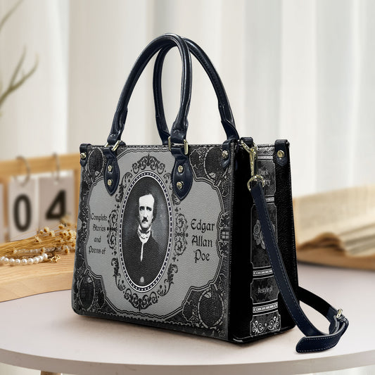 Edgar Allan Poe Gothic Leather Handbag – Dark Poetry Inspired Purse
