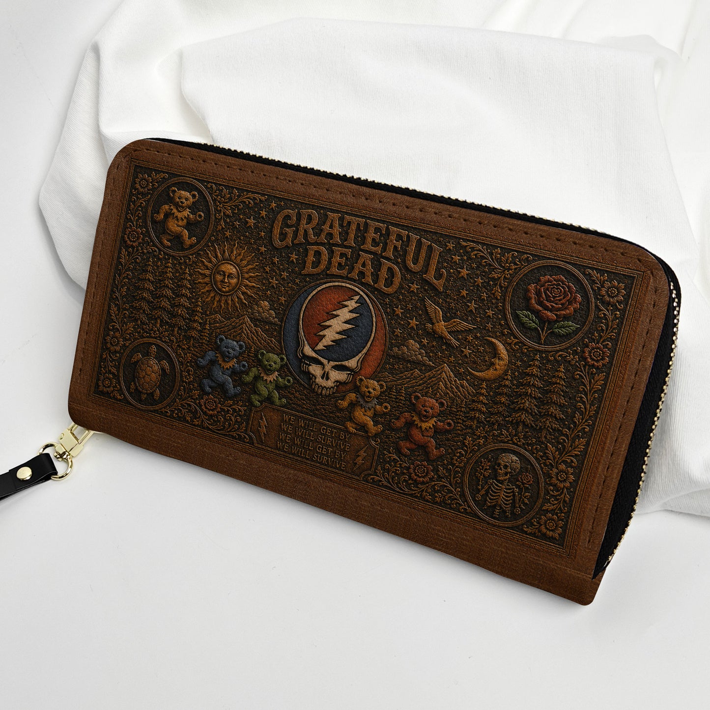 Grateful Dead Handbag, Tote Bag and Wallet Set - Inspired Vintage Rock Music Accessories