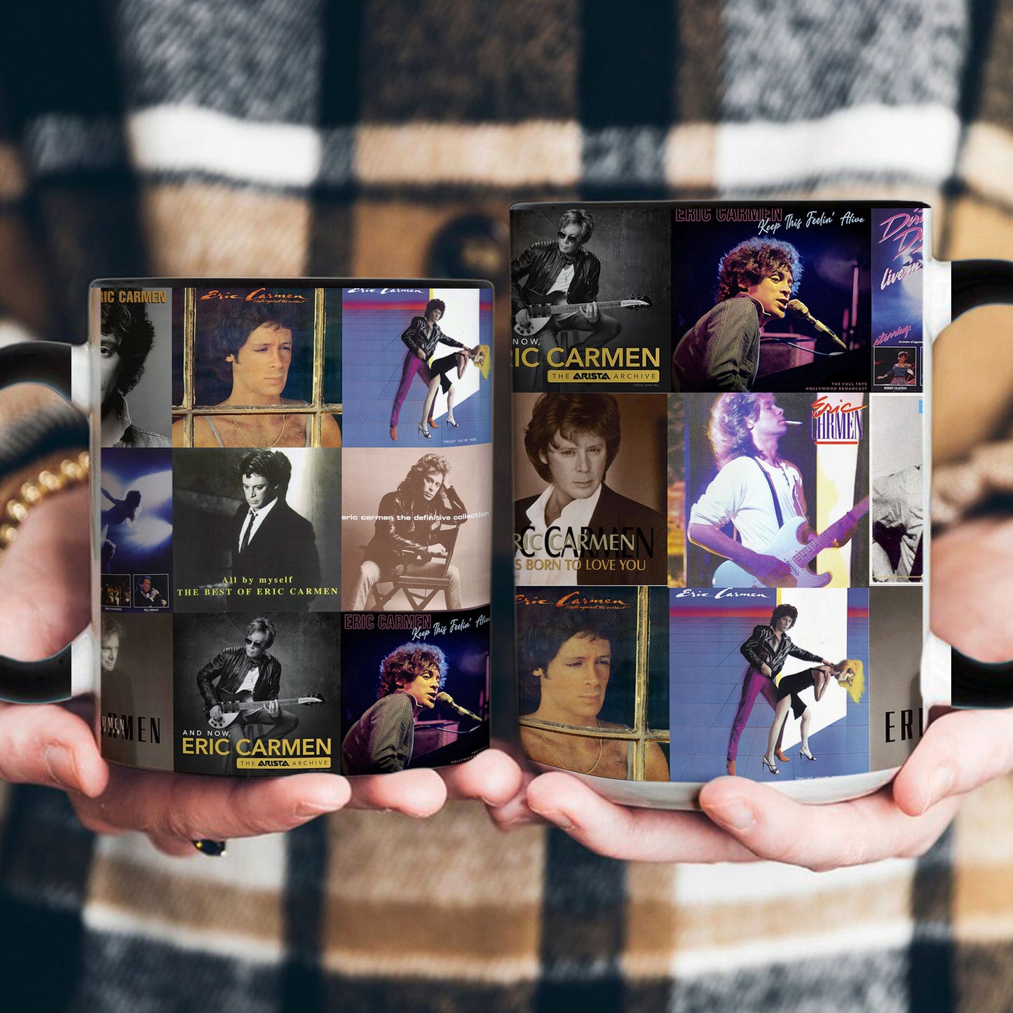 Eric Carmen Accent Mug – Classic Pop-Rock Album Collage Gift
