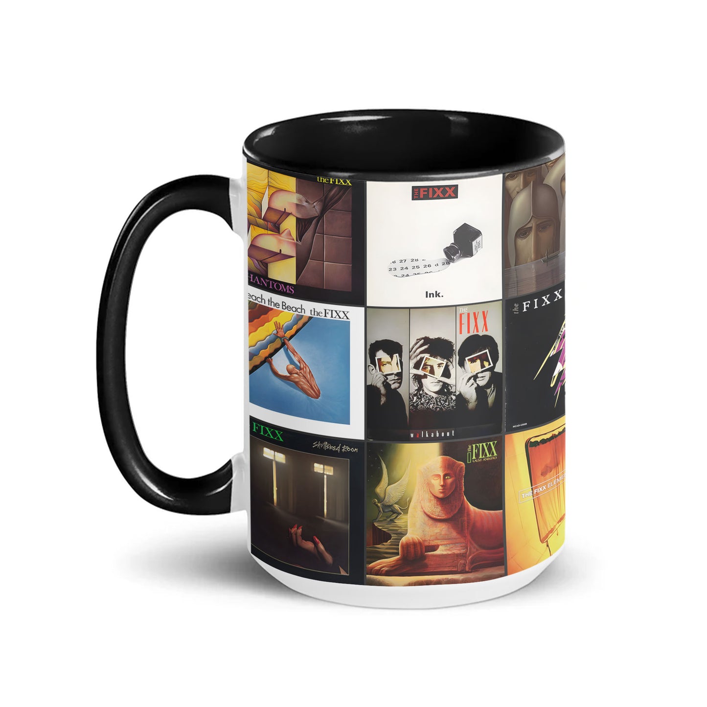 The Fixx Accent Mug – New Wave Classics Album Collage Gift