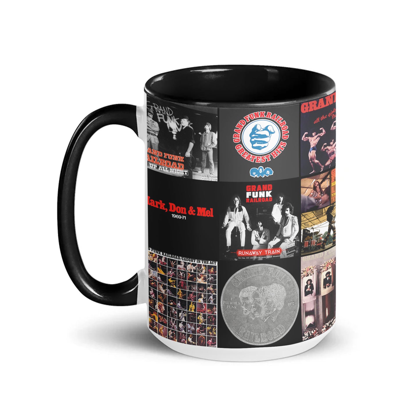 Grand Funk Railroad Accent Mug – Classic Rock Album Collage Gift