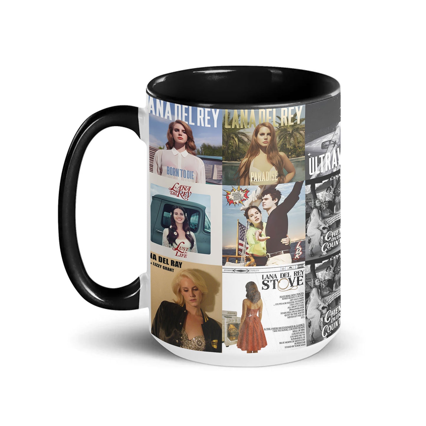 Lana Del Rey Accent Mug – Classic Album Cover Collage Gift for Fans