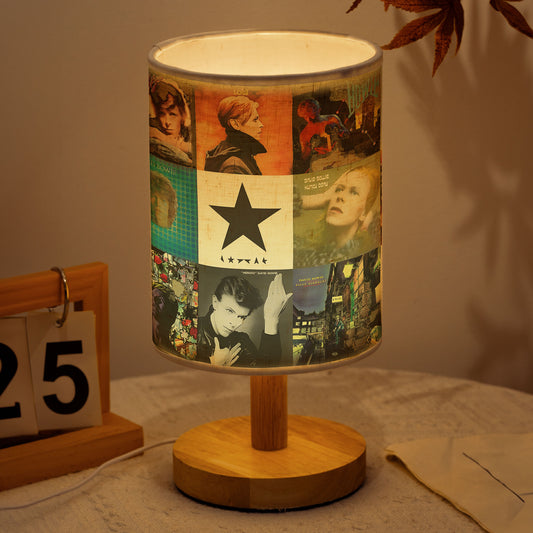 David Bowie Album Art Collage Table Lamp