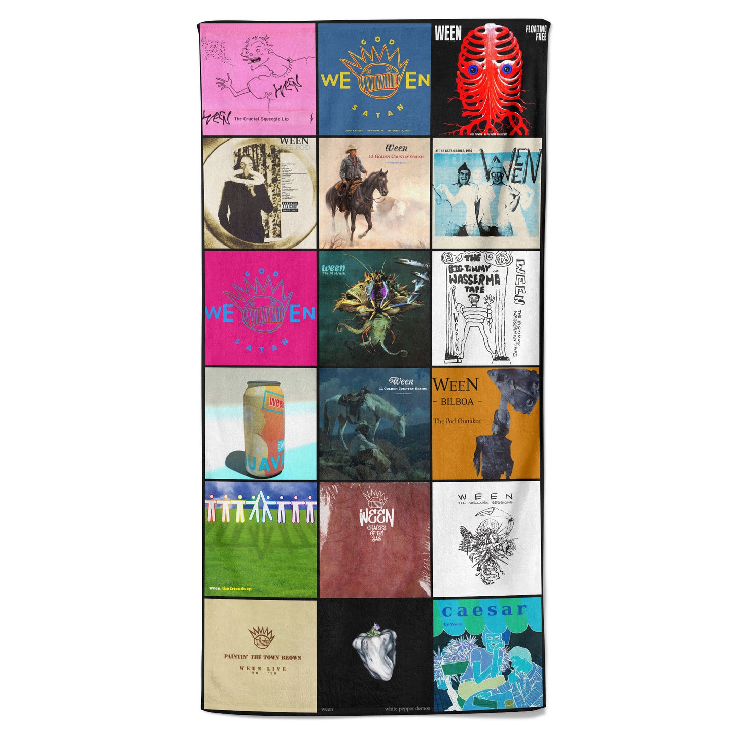 Ween Beach Towel – Album Cover Collage Classic Rock Towel