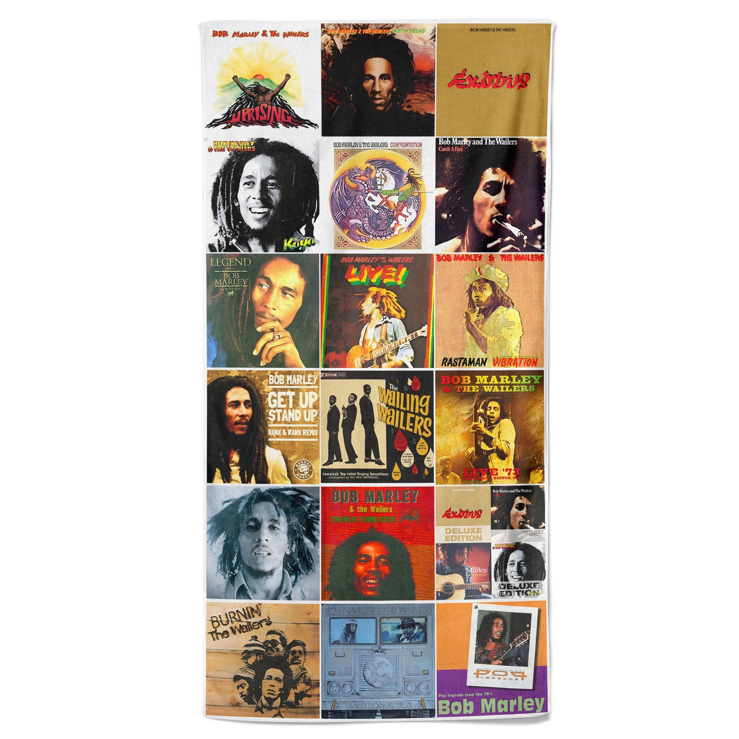 Bob Marley Beach Towel – Album Cover Collage Classic Rock Towel
