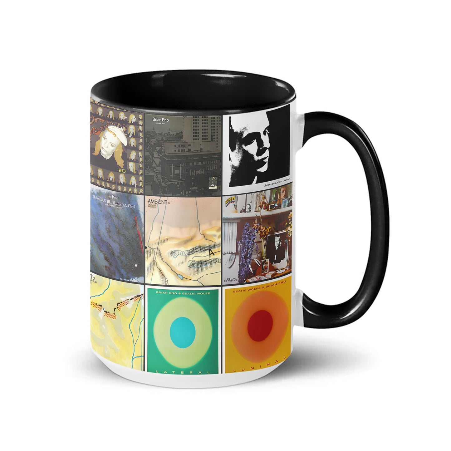 Brian Eno Accent Mug – Ambient Legend Album Collage Gift