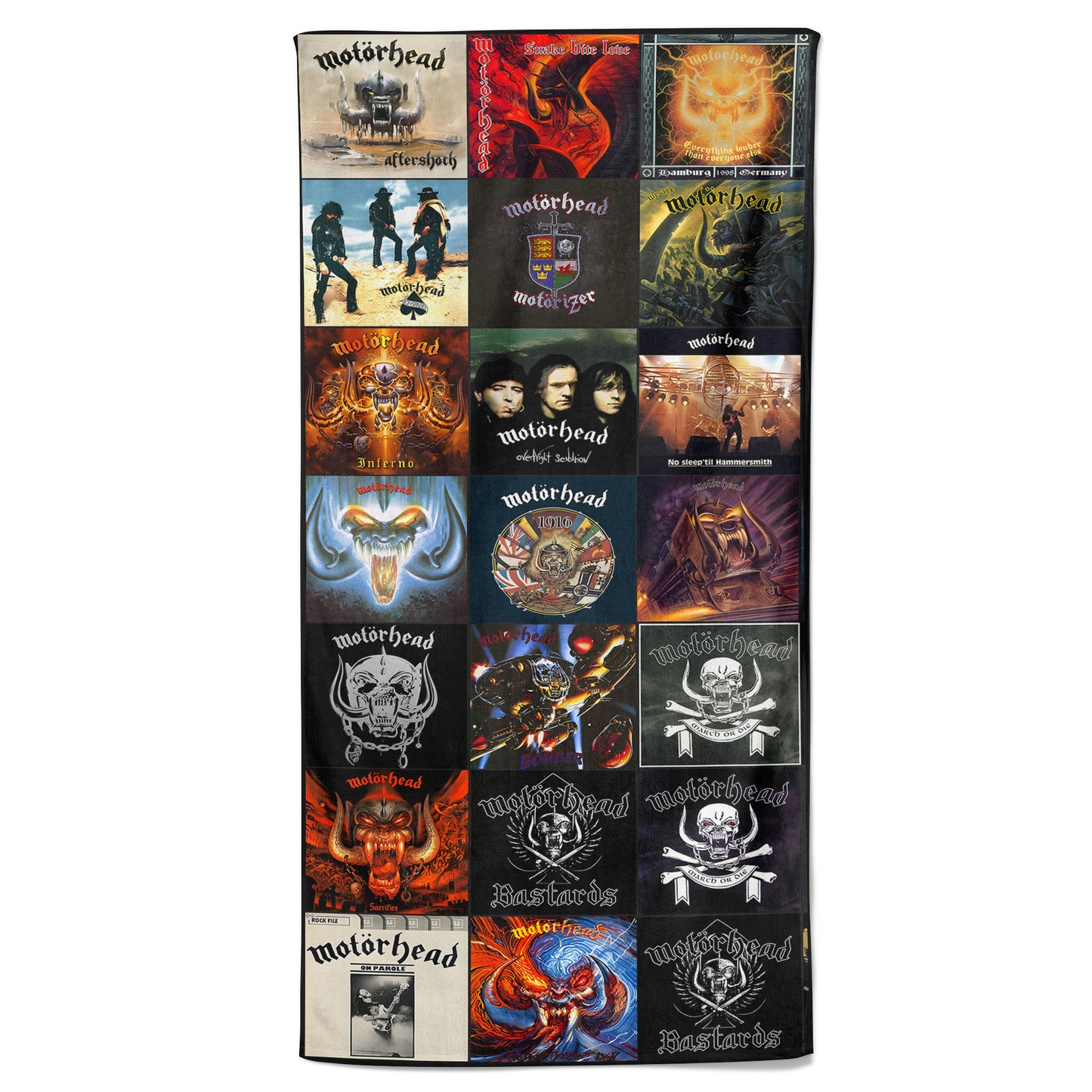 Motörhead Beach Towel – Album Cover Collage Classic Rock Towel