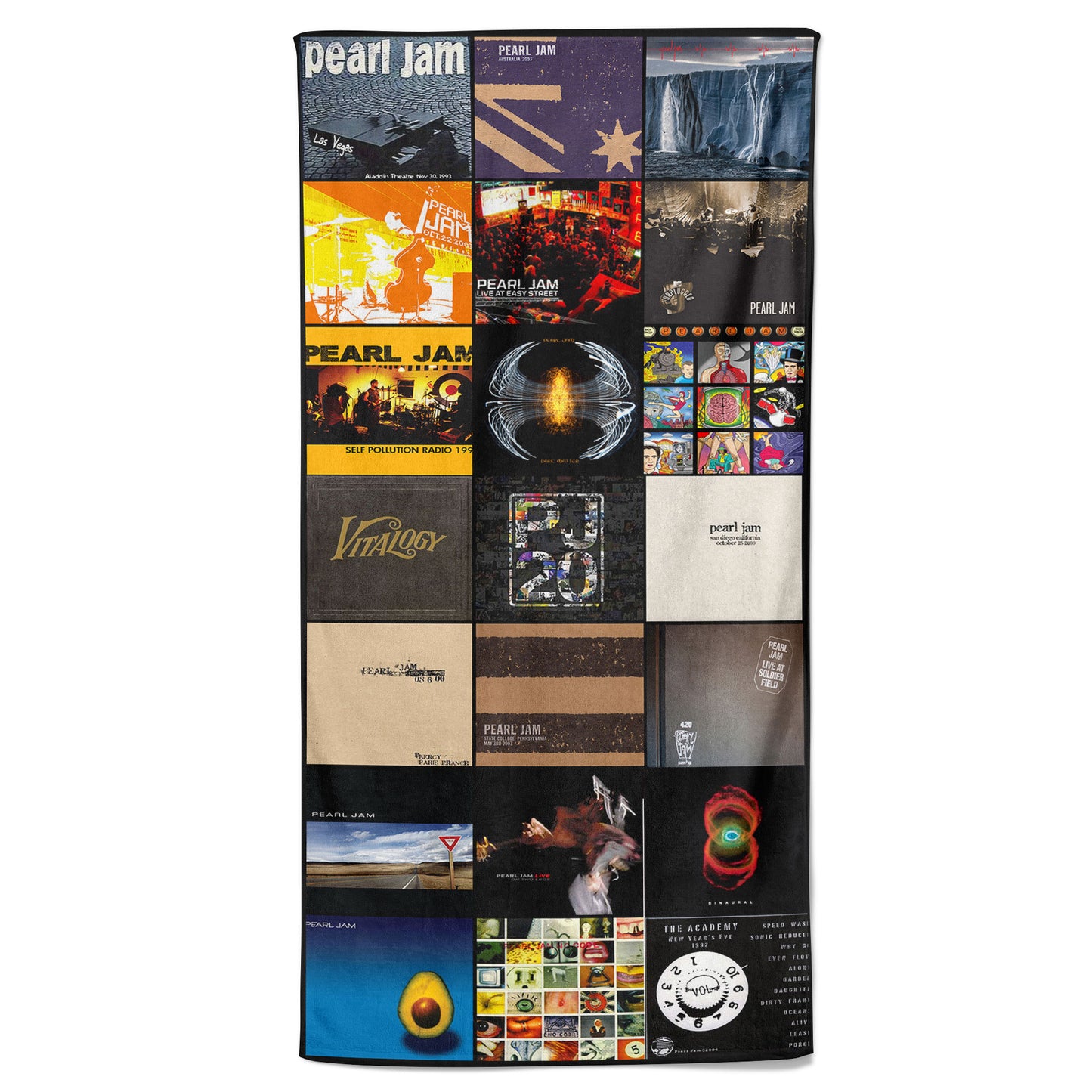 Pear Jam Beach Towel – Album Cover Collage Classic Rock Towel