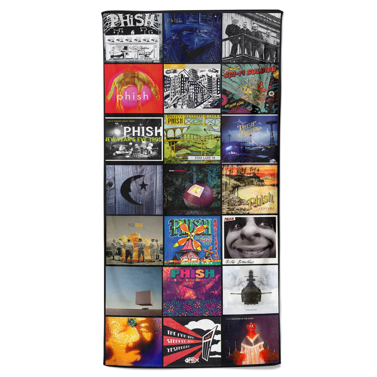 Phish Beach Towel – Album Cover Collage Classic Rock Towel