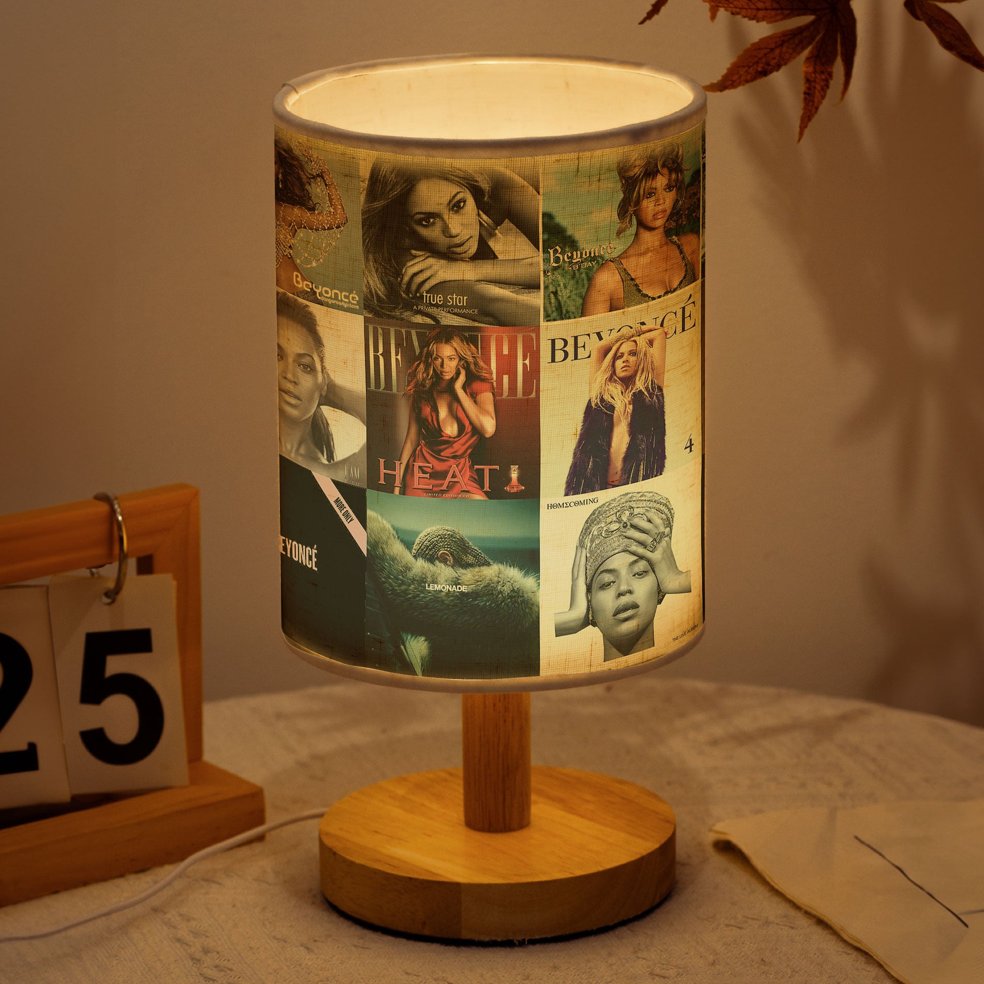Beyoncé Fabric Lamp – Iconic Album Cover Table Light – Printnest