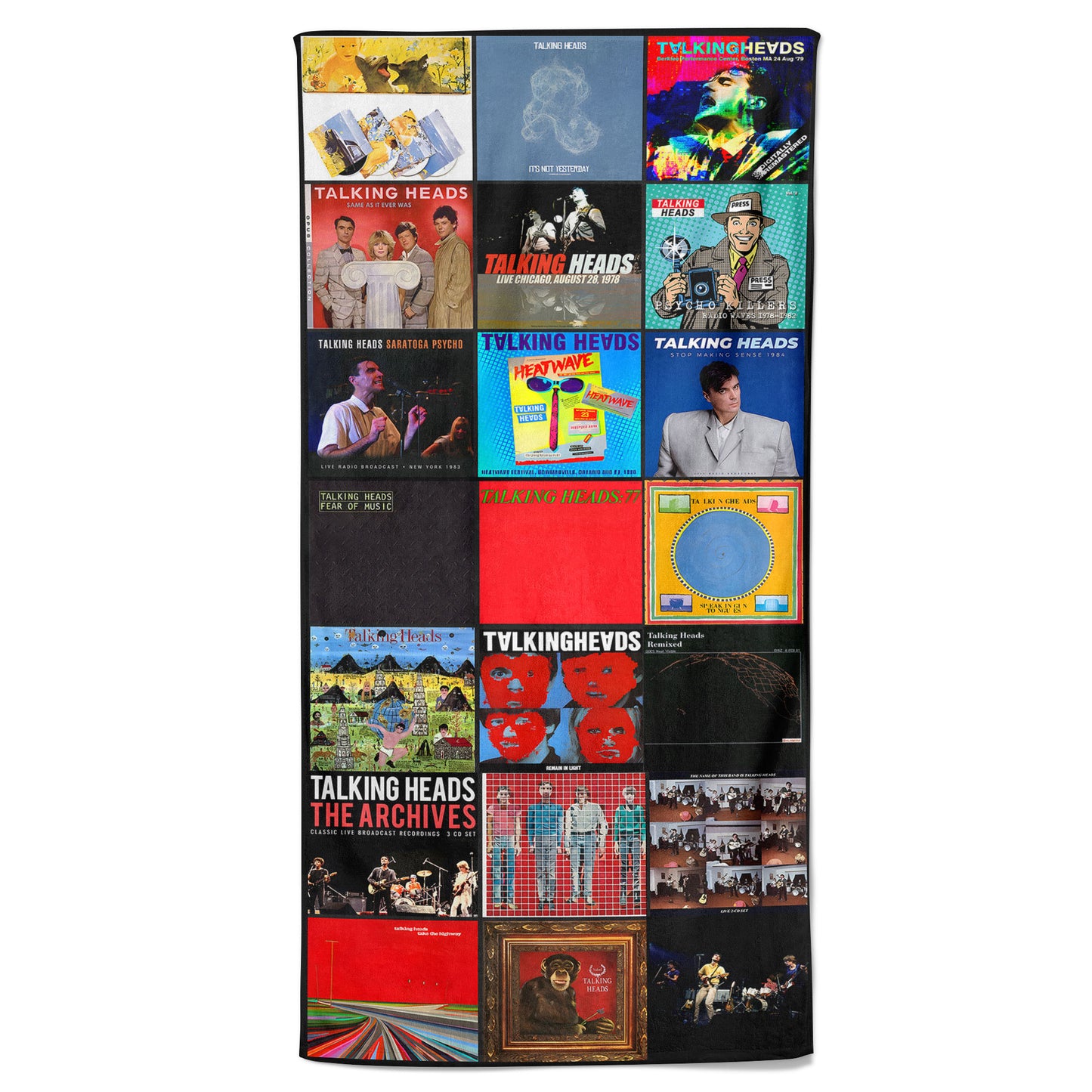 Talking Heads Beach Towel – Album Cover Collage Classic Rock Towel