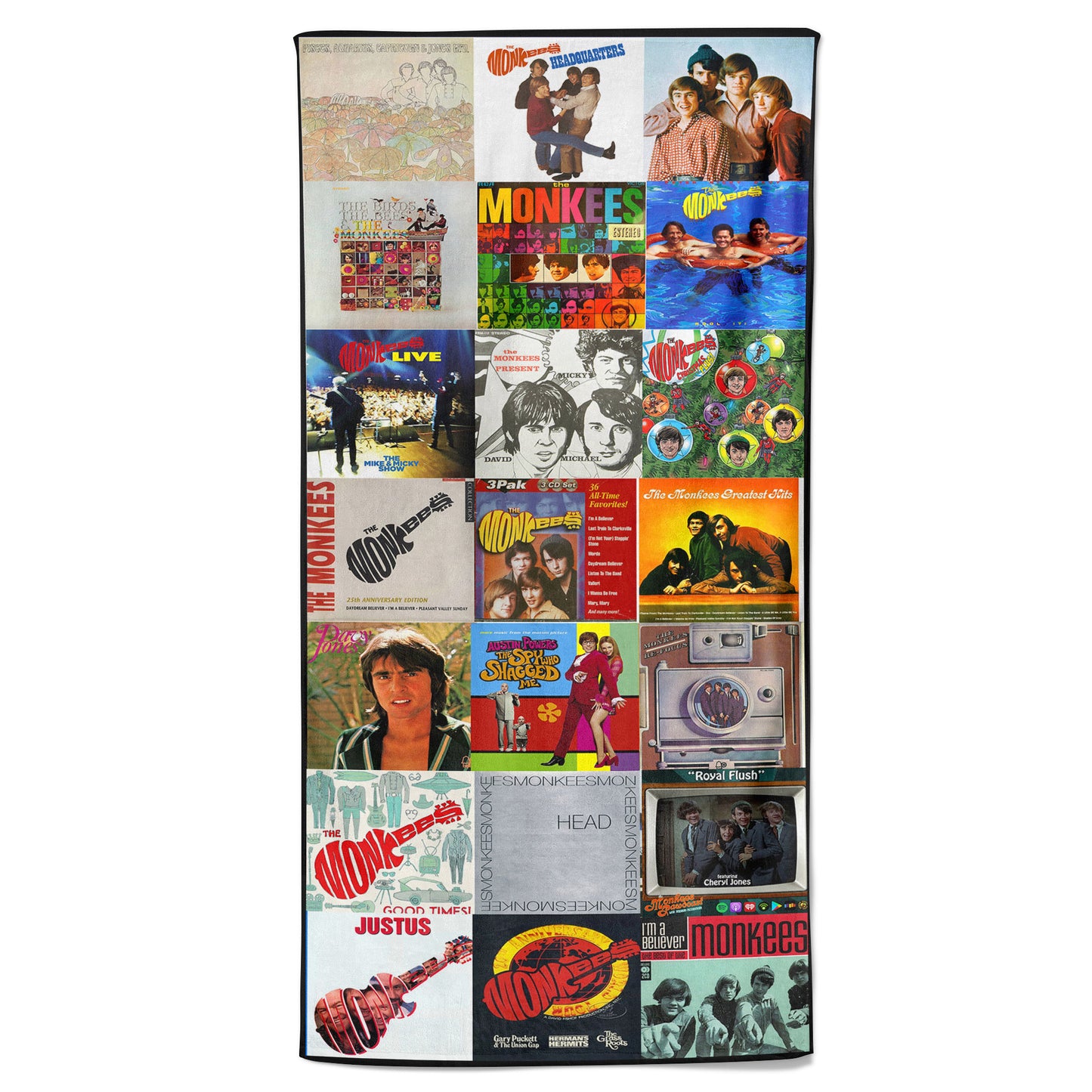 The Monkees Beach Towel – Album Cover Collage Classic Rock Towel