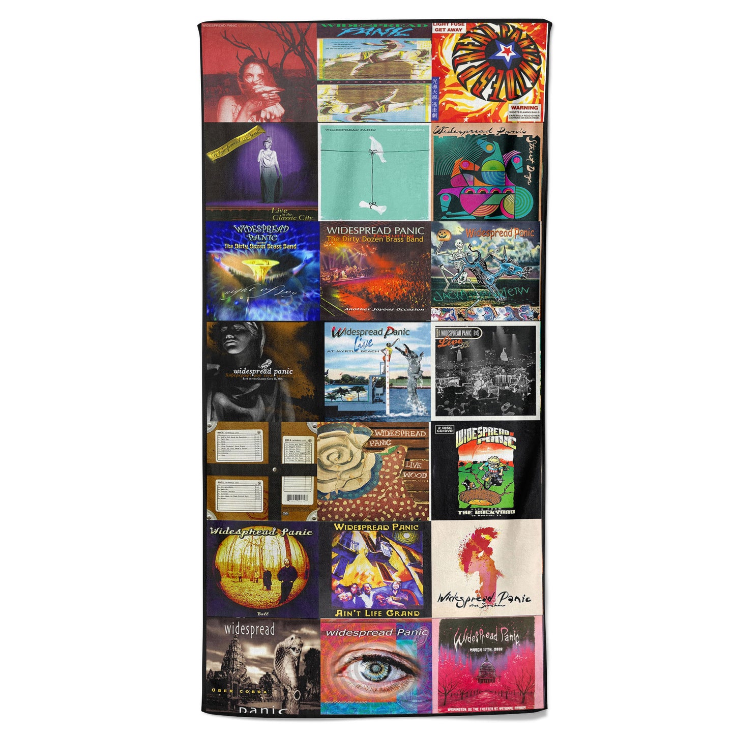 Widespread Panic Beach Towel – Album Cover Collage Classic Rock Towel