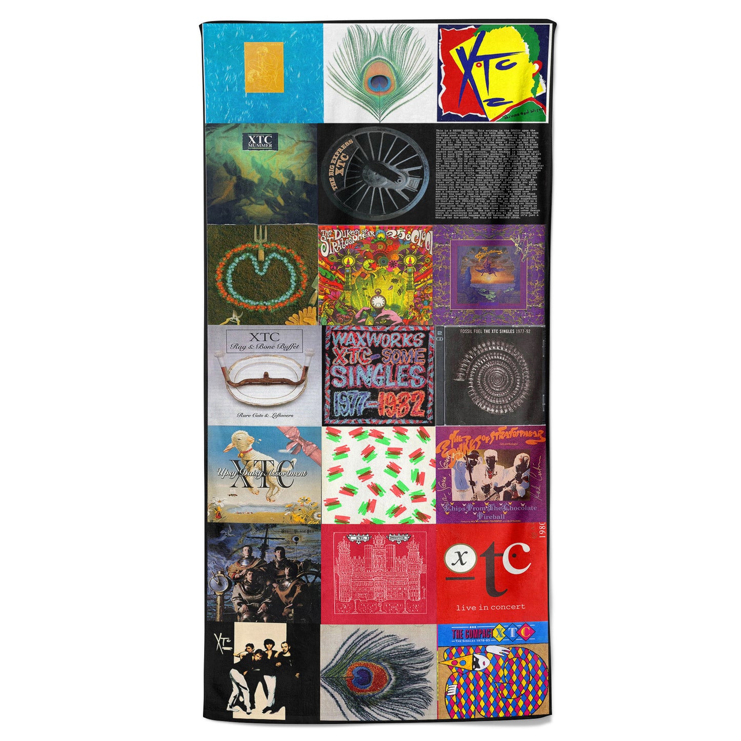 XTC Beach Towel – Album Cover Collage Classic Rock Towel