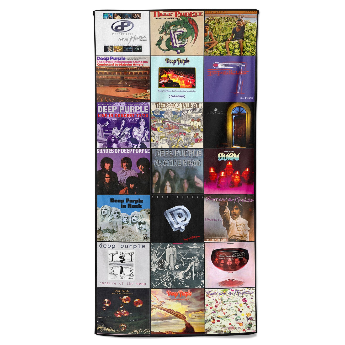 Deep Purple Beach Towel – Album Cover Collage Classic Rock Towel