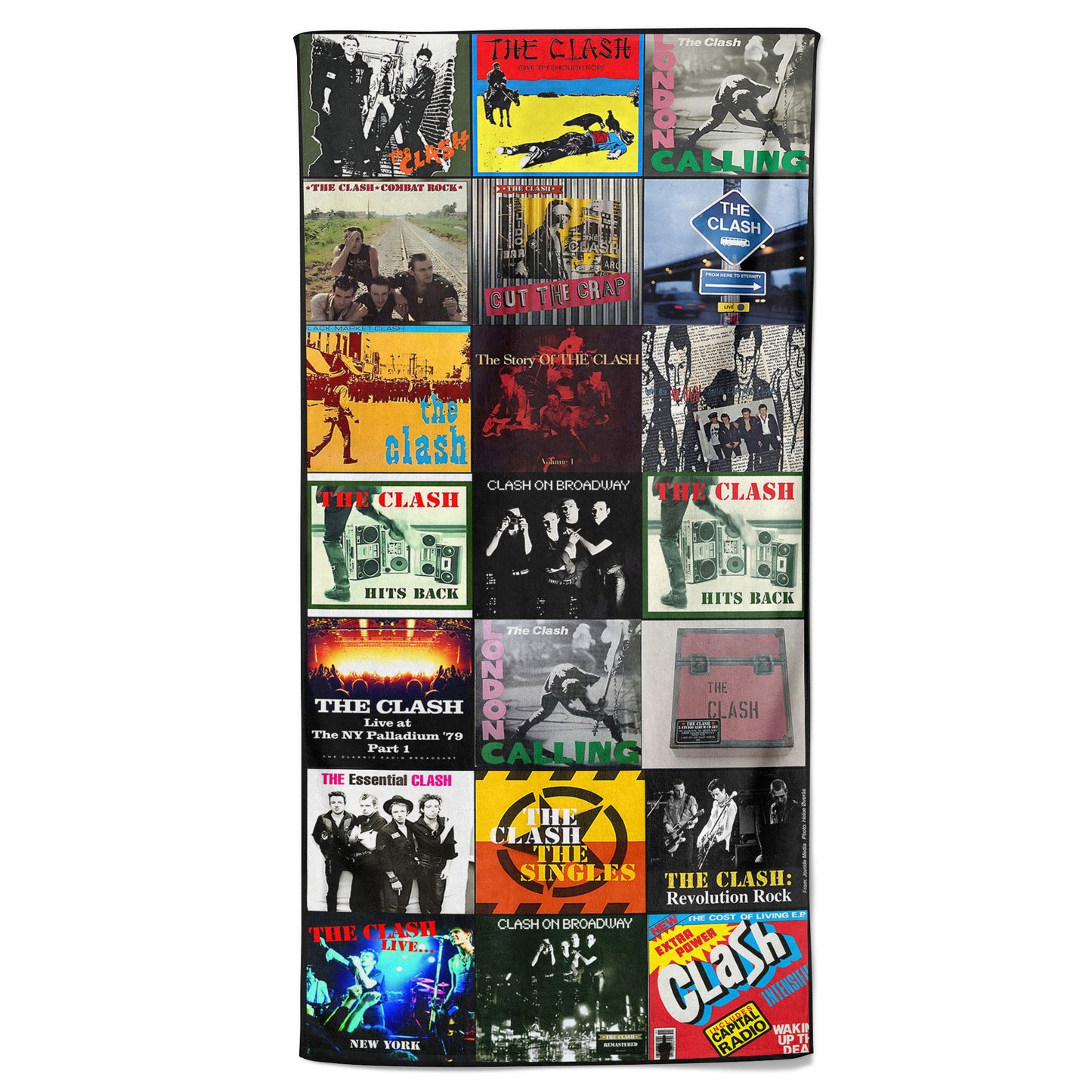 The Clash Beach Towel – Album Cover Collage Classic Rock Towel