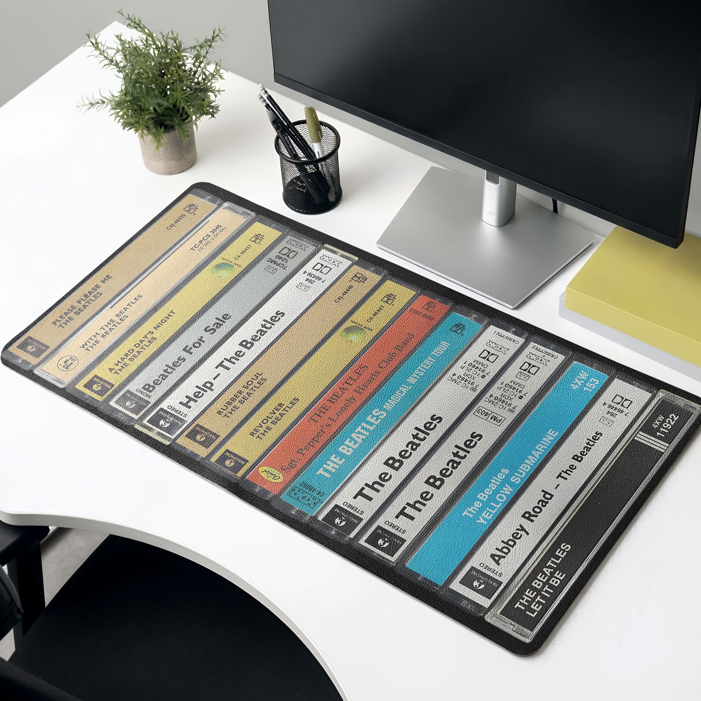 The Beatles Cassette Album Art Print Music Desk Mat – Non-slip Office Gift Keyboard Pad Birthday Gift For Music Lovers
