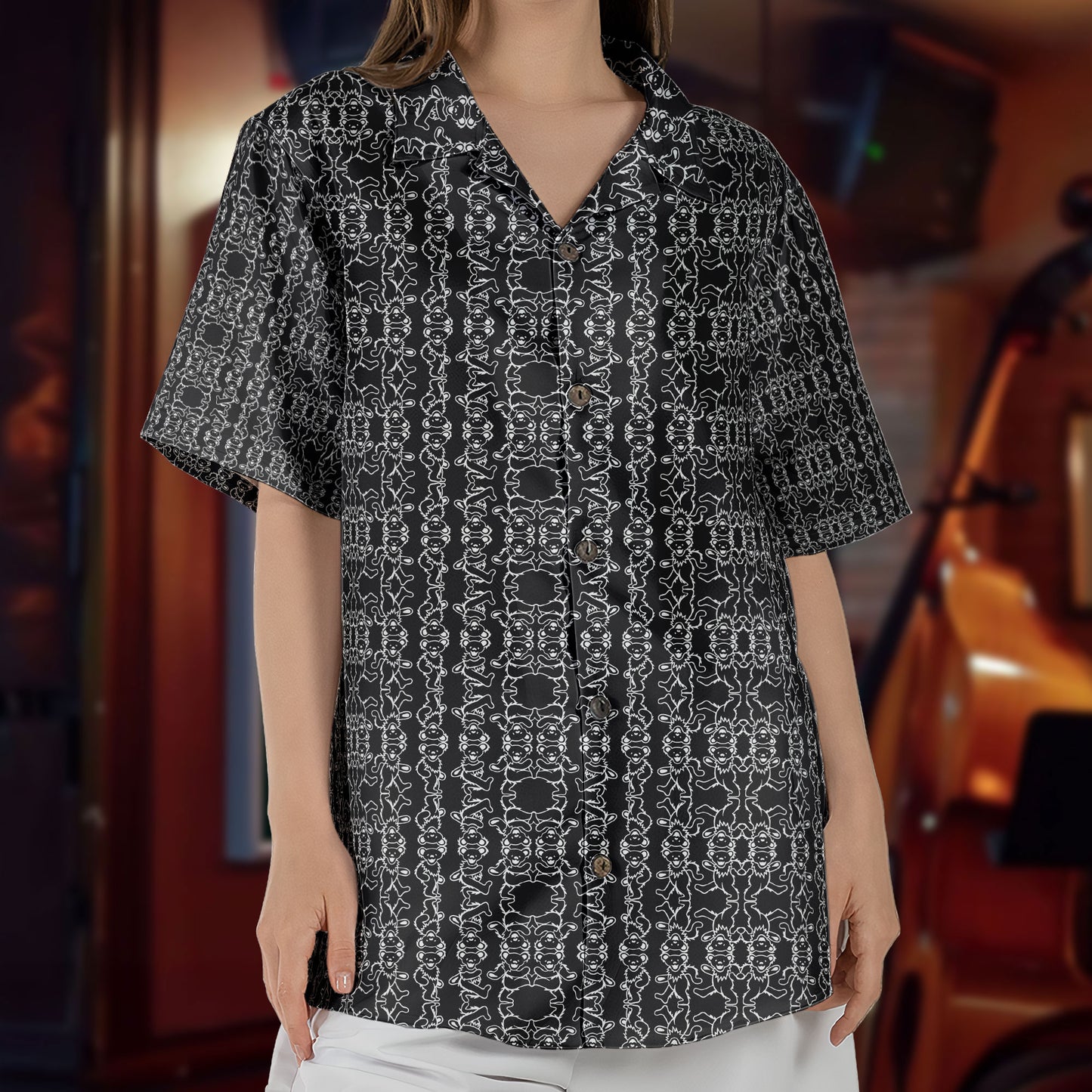 Reflections III Grateful Dead Dancing Bears Hawaiian Shirt – Retro Music Album Art Inspired Shirt