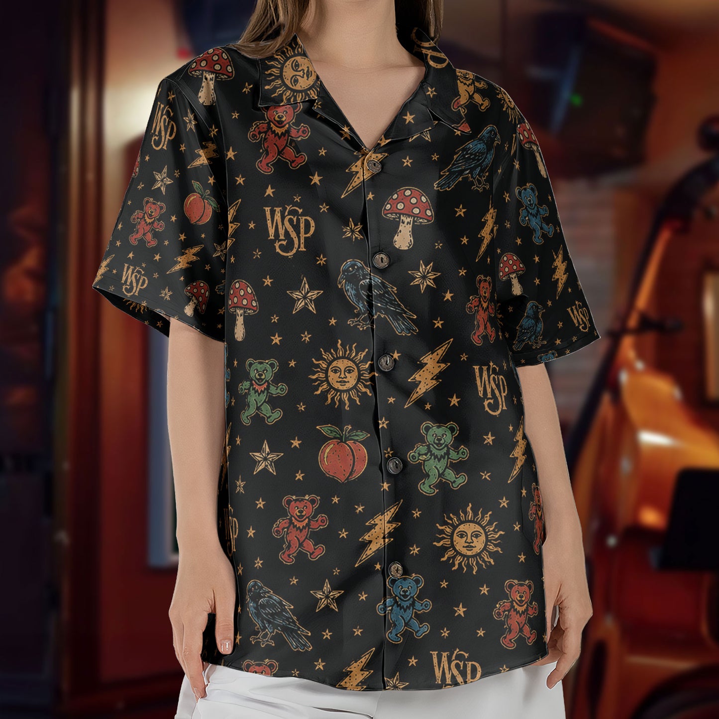 Grateful Dead Widespread Panic Rock Band Hawaiian Shirt – Retro Music Album Art Inspired Unisex Shirt