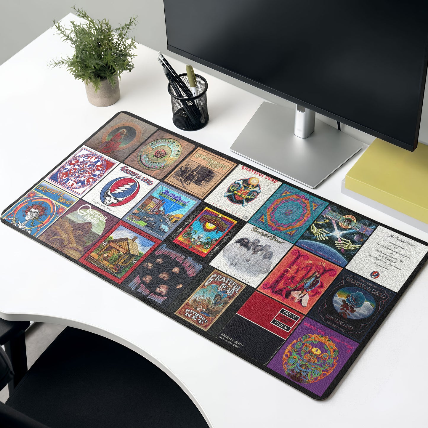 Grateful Dead Art Print Music Desk Mat – Non-slip Office Gift Keyboard Pad Birthday Gift For Music Lovers