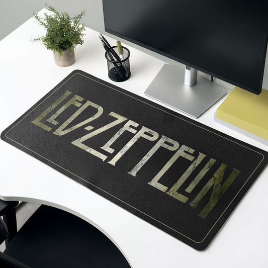 Led Zeppelin Epic Wordmark Logo Desk Mat – Non-slip Office Gift Keyboard Pad Birthday Gift For Music Lovers