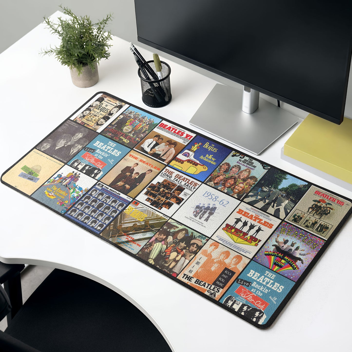 The Beatles Album Collage Print Desk Mat – Non-slip Office Gift Keyboard Pad Birthday Gift For Music Lovers