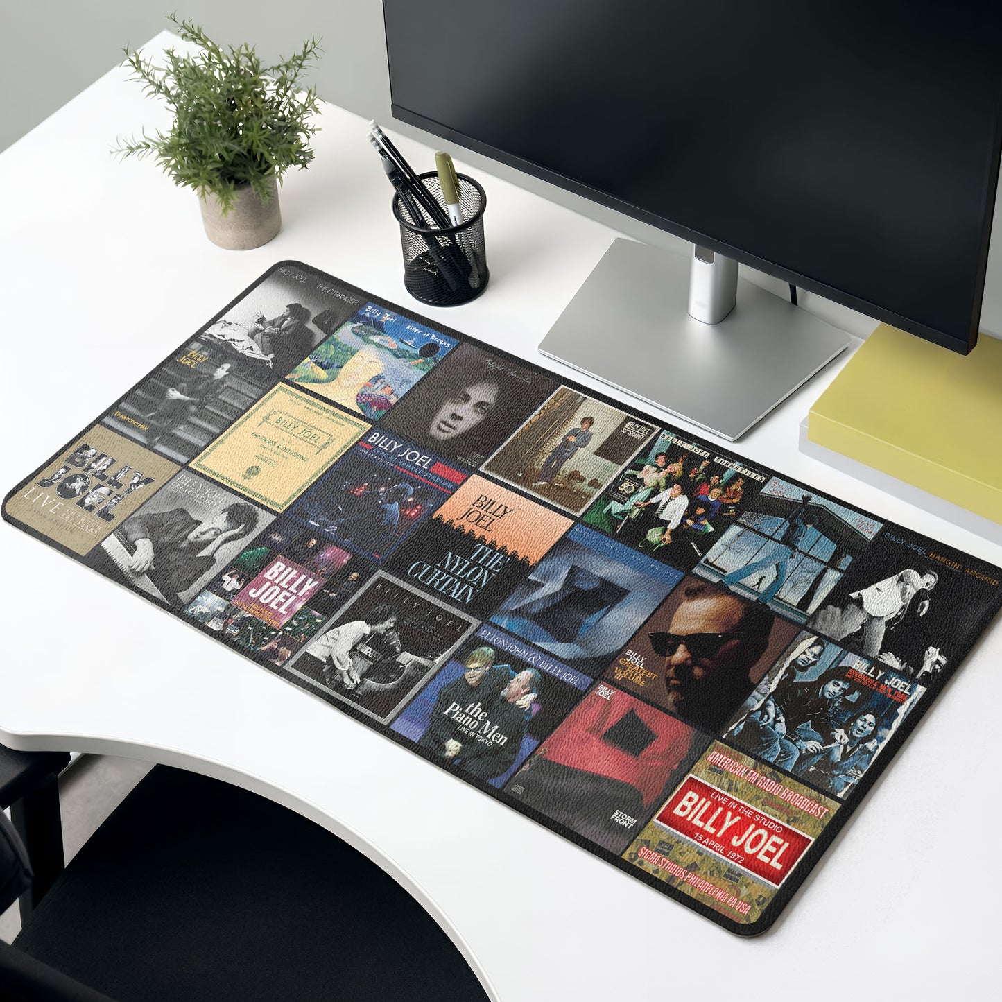 Billy Joel Album Collage Print Desk Mat – Non-slip Office Gift Keyboard Pad Birthday Gift For Music Lovers