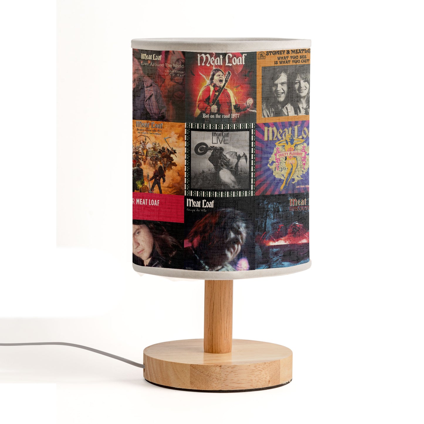Meat Loaf Album Art Fabric Lamp – Rock Opera Glow 🎤🔥