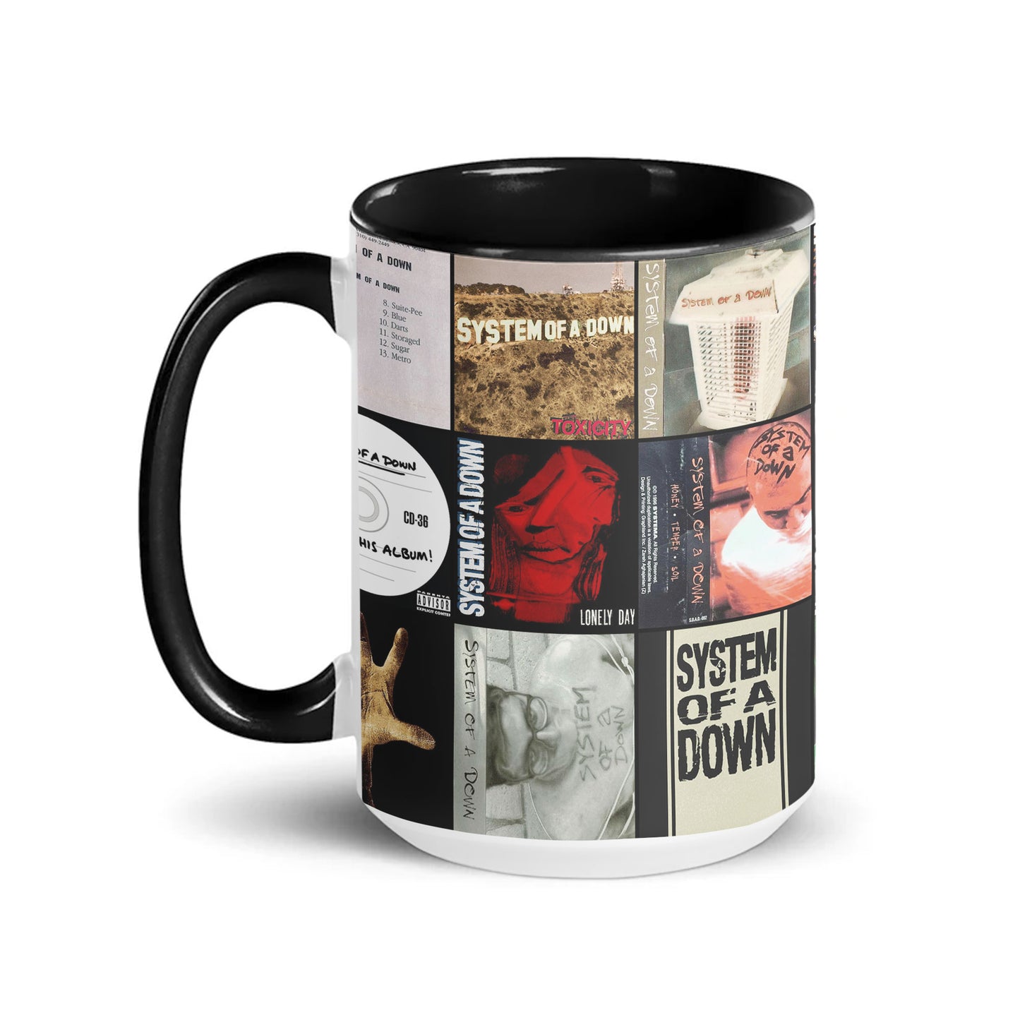 System of a Down Accent Mug – Album Cover Collage Gift