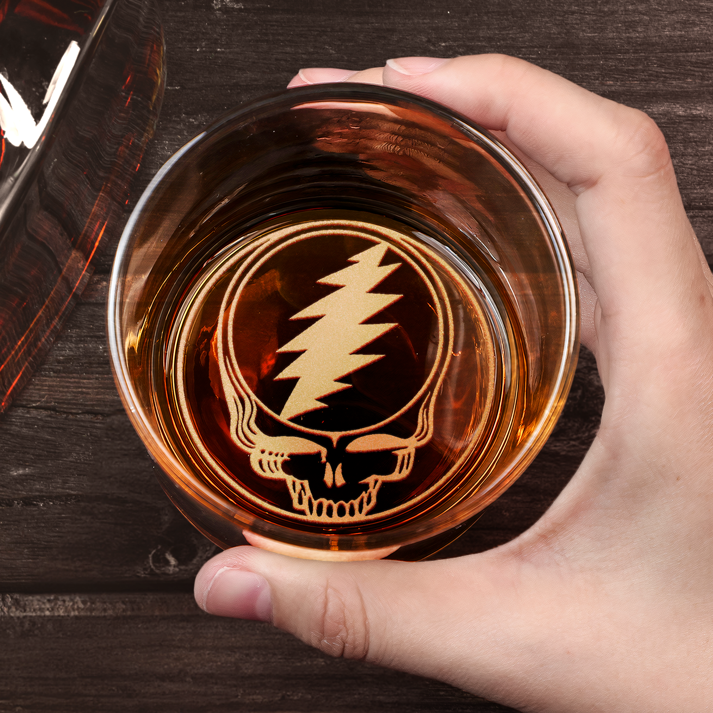 Grateful Dead Collection Engraved Whiskey Glass - Multiple Designs Available ( With Gift Box )
