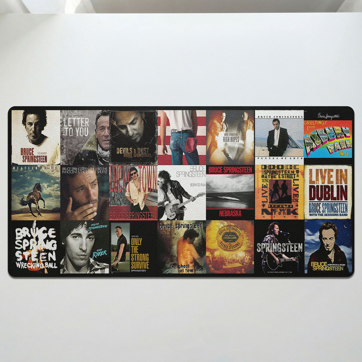 Bruce Springsteen Art Print Music Desk Mat – Non-slip Home Office Gift Keyboard Pad Birthday Gift For Music Lovers