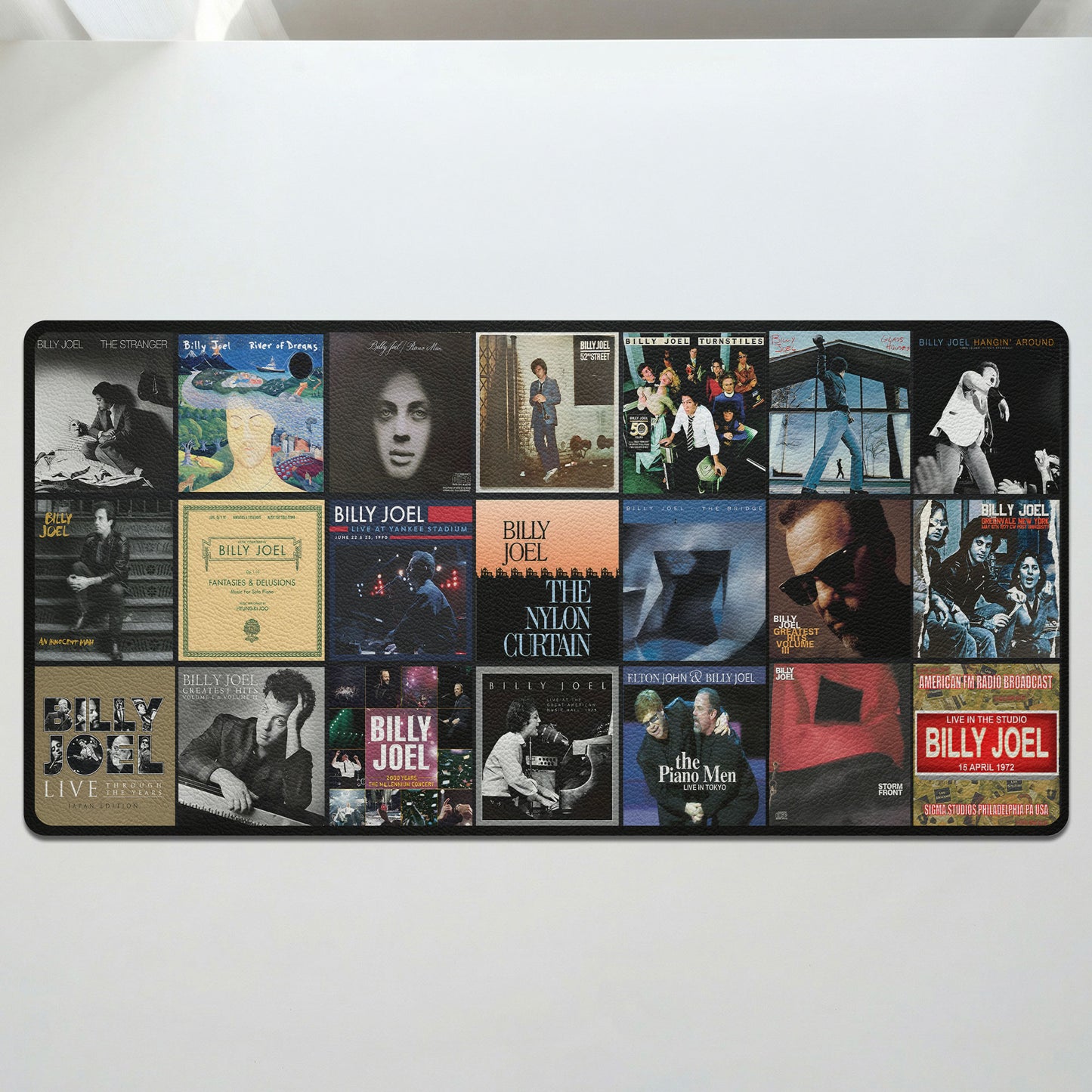Billy Joel Album Collage Print Desk Mat – Non-slip Office Gift Keyboard Pad Birthday Gift For Music Lovers