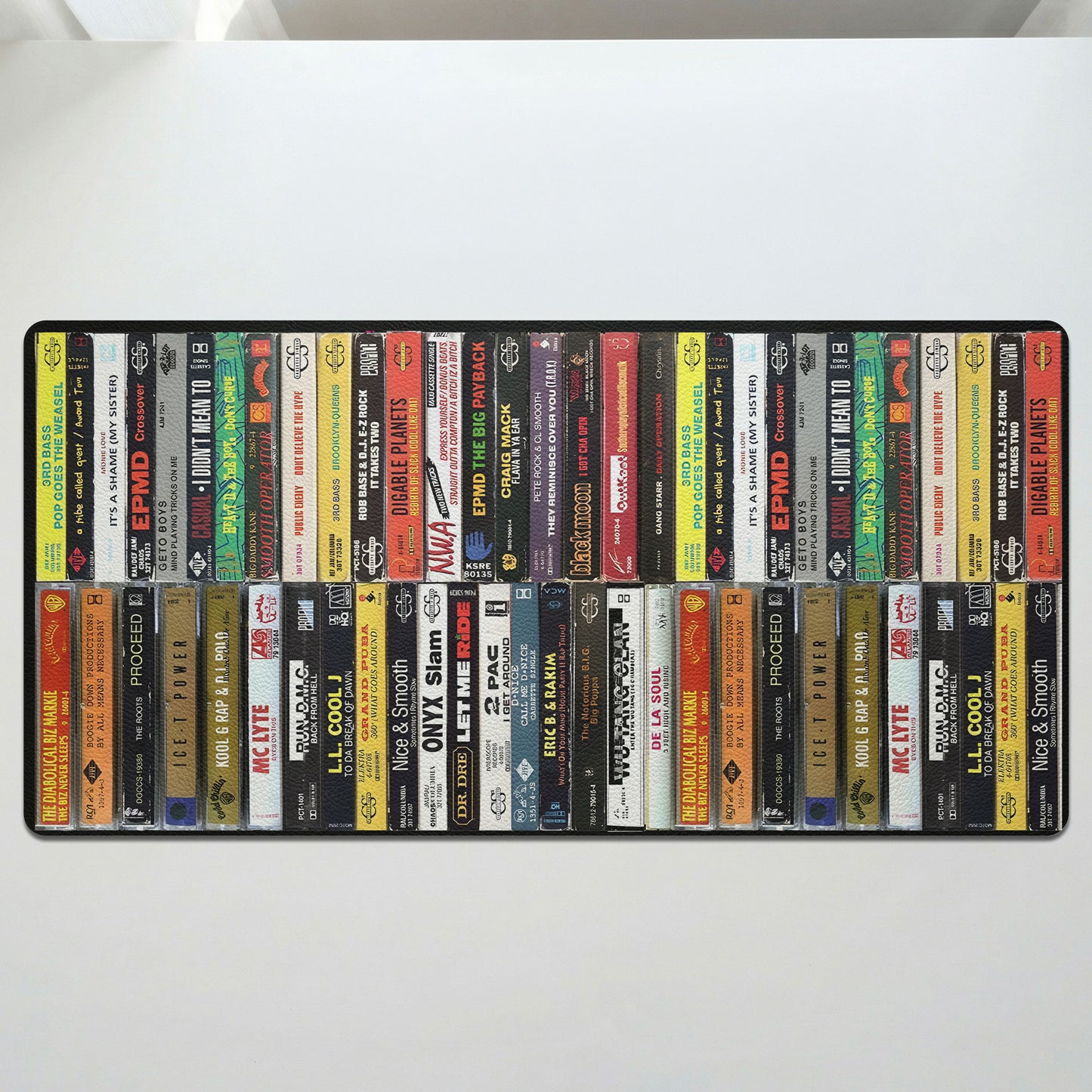 Old-school Hip-Hop Cassette Tapes Desk Mat – Non-slip Office Gift Keyboard Pad Birthday Gift For Music Lovers