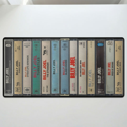 Billy Joel Music Cassette Album Print Desk Mat – Non-slip Office Gift Keyboard Pad Birthday Gift For Music Lovers