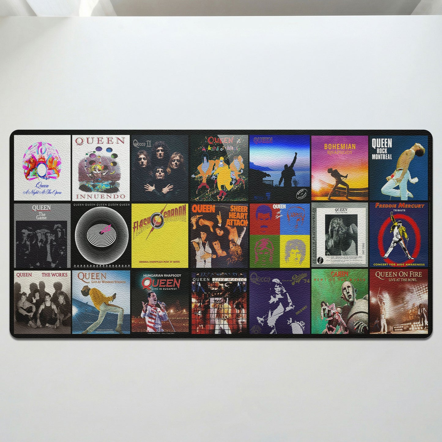 Queen Band Art Print Music Desk Mat – Non-slip Home Office Gift Keyboard Pad Birthday Gift For Music Lovers