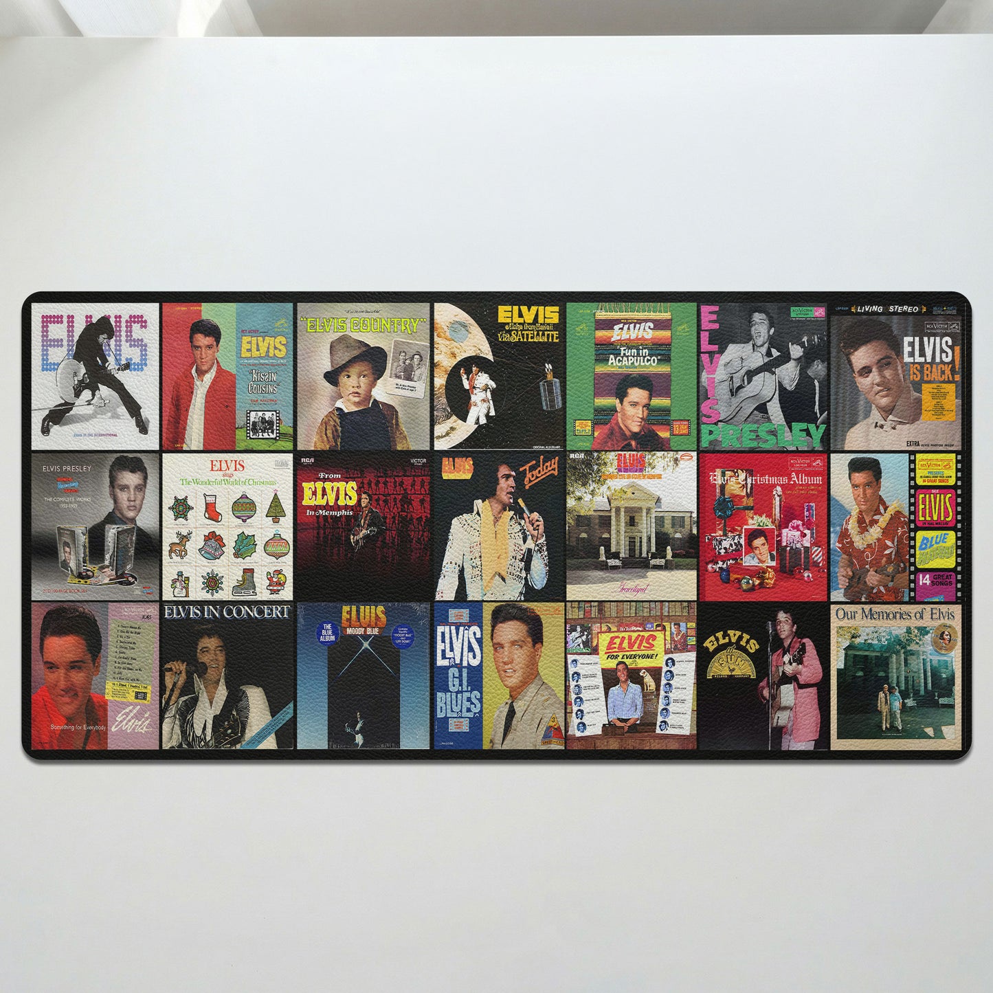 Elvis Presley Art Print Music Desk Mat – Non-slip Home Office Gift Keyboard Pad Birthday Gift For Music Lovers