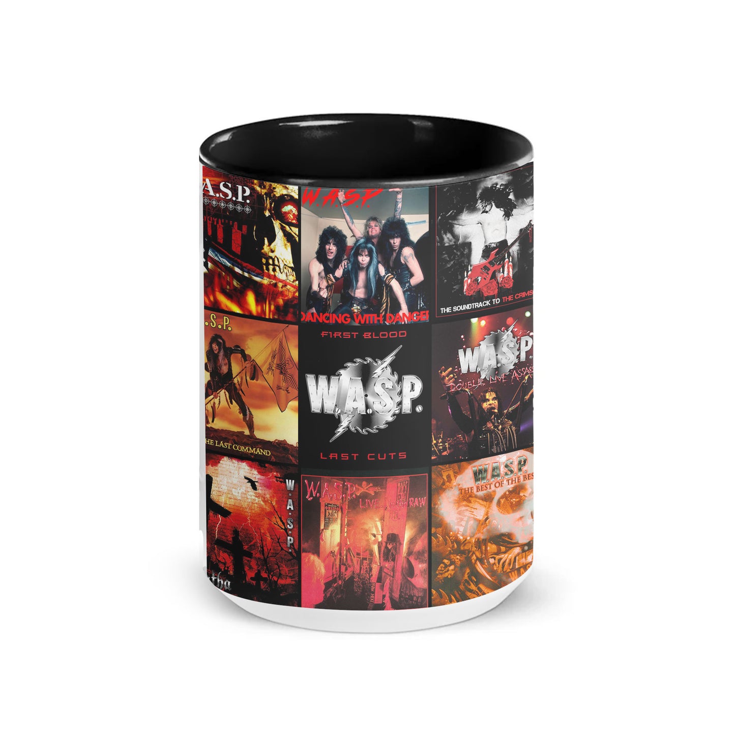 W.A.S.P. Accent Mug – Heavy Metal Classics Album Collage Gift