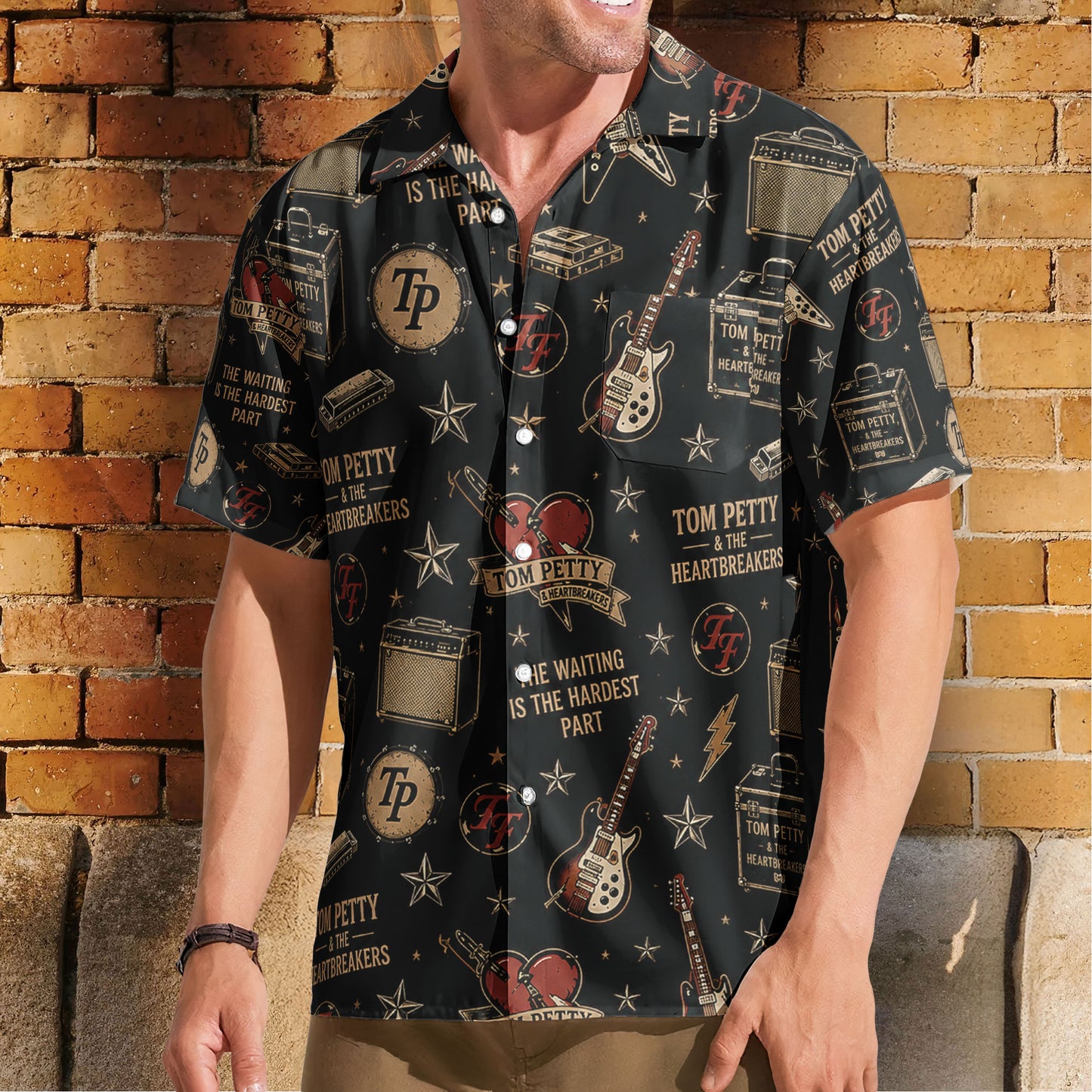 Tom Petty & The Heartbreakers Rock ‘N’ Roll Hawaiian Shirt – Retro Music Album Art Inspired Unisex Shirt
