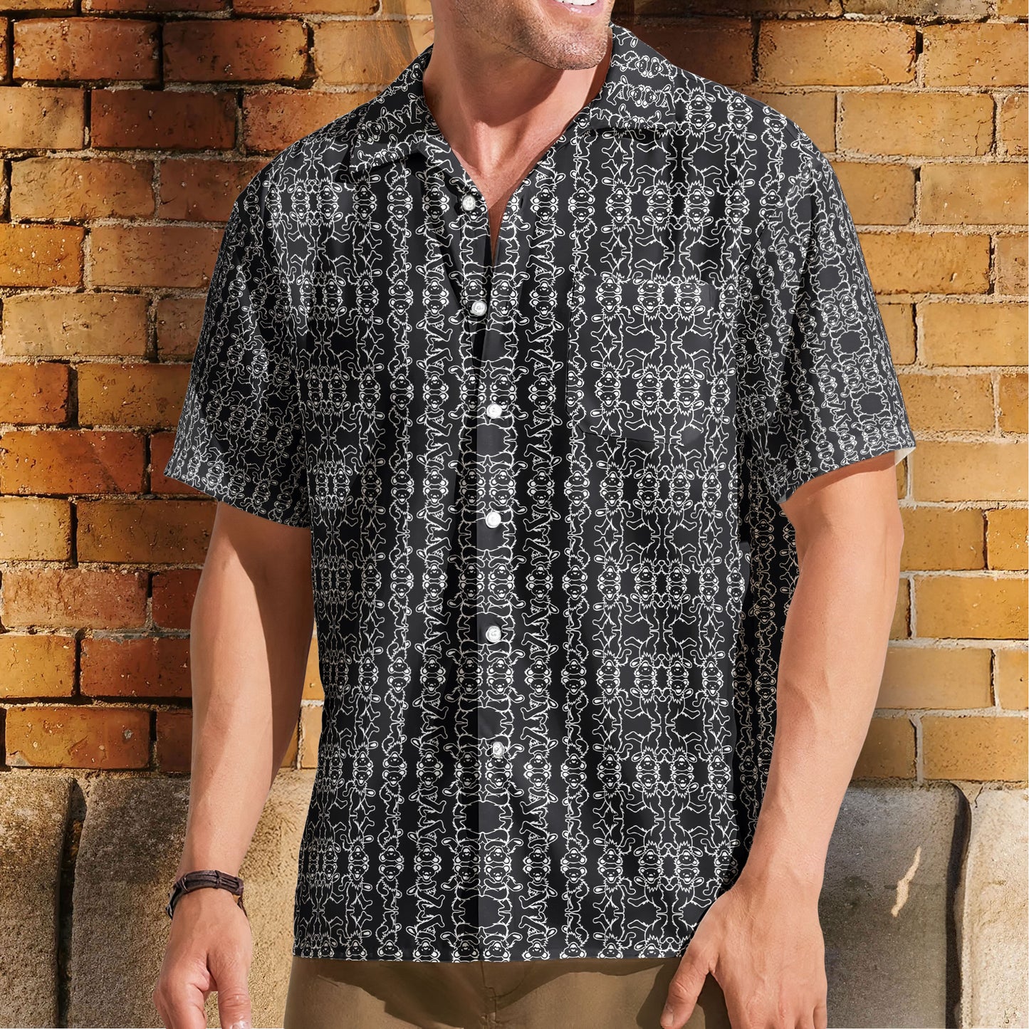 Reflections III Grateful Dead Dancing Bears Hawaiian Shirt – Retro Music Album Art Inspired Shirt