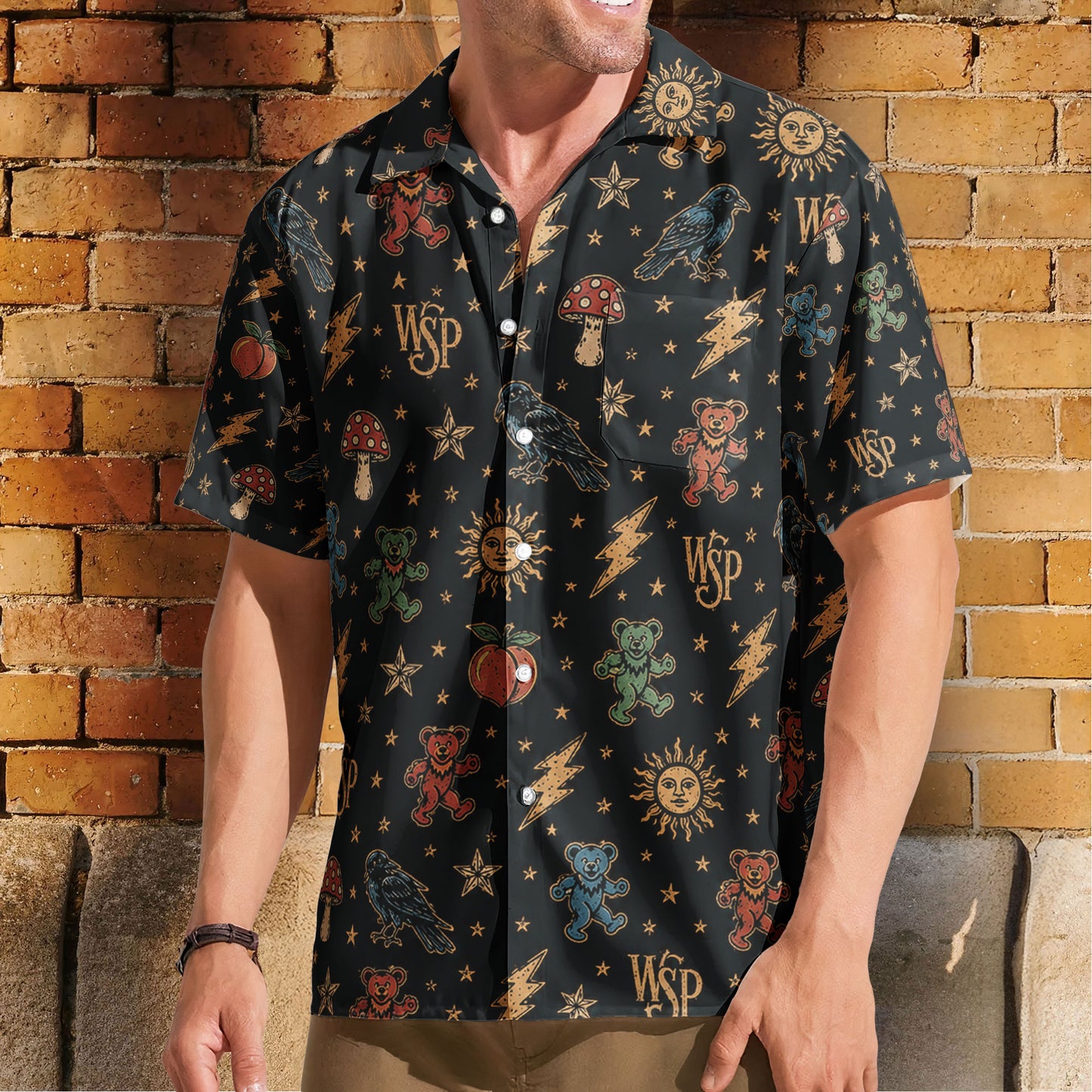 Grateful Dead Widespread Panic Rock Band Hawaiian Shirt – Retro Music Album Art Inspired Unisex Shirt