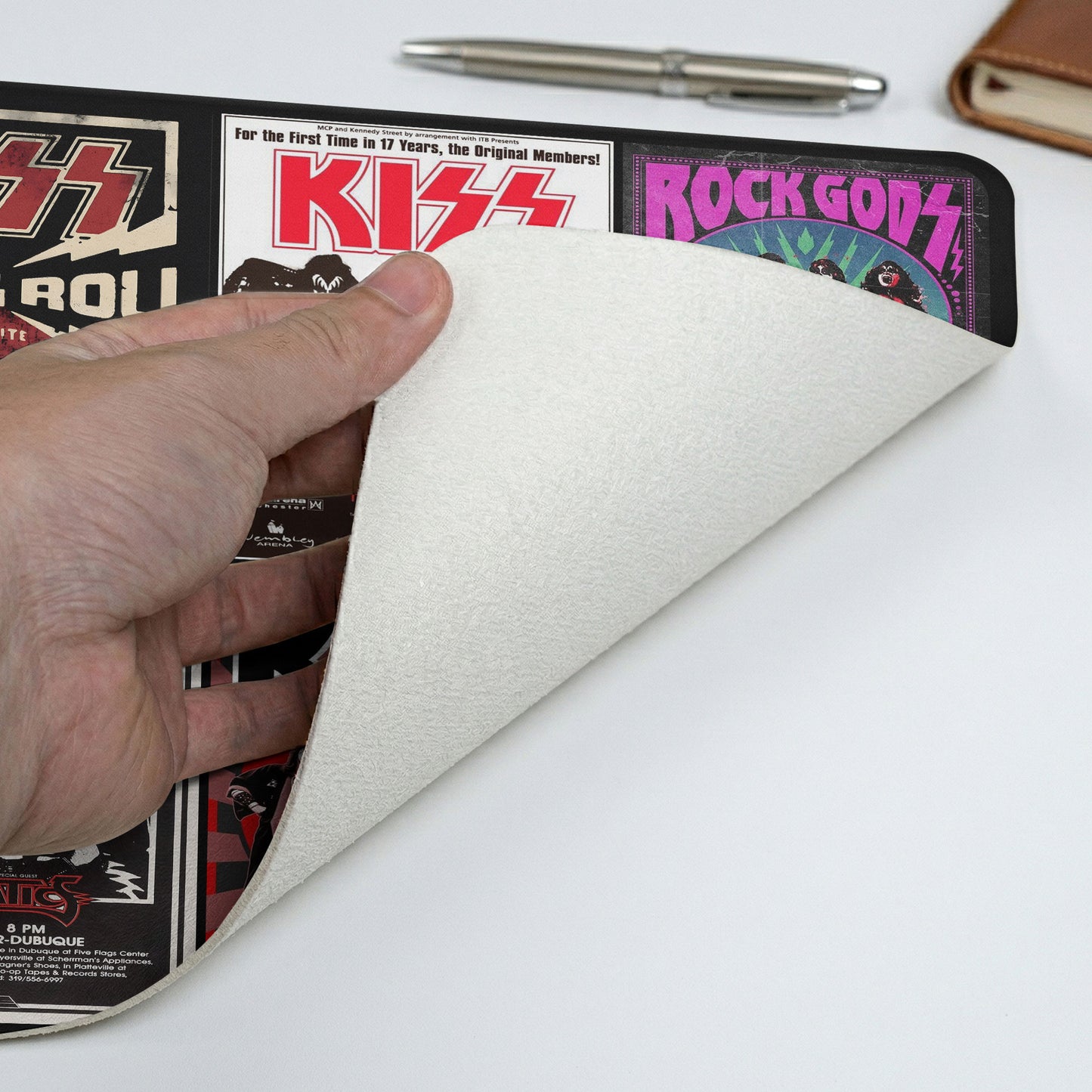 Kiss Band Album Covers Collage Desk Mat – Non-slip Office Gift Keyboard Pad Gaming Accessories Birthday Gift For Music Lovers