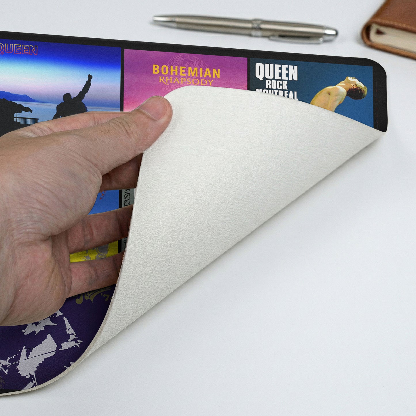 Queen Band Art Print Music Desk Mat – Non-slip Home Office Gift Keyboard Pad Birthday Gift For Music Lovers