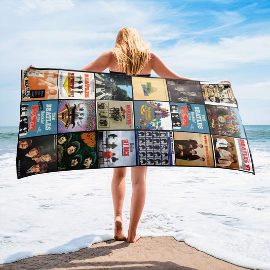 The Beatles Beach Towel – Album Cover Collage Classic Rock Towel