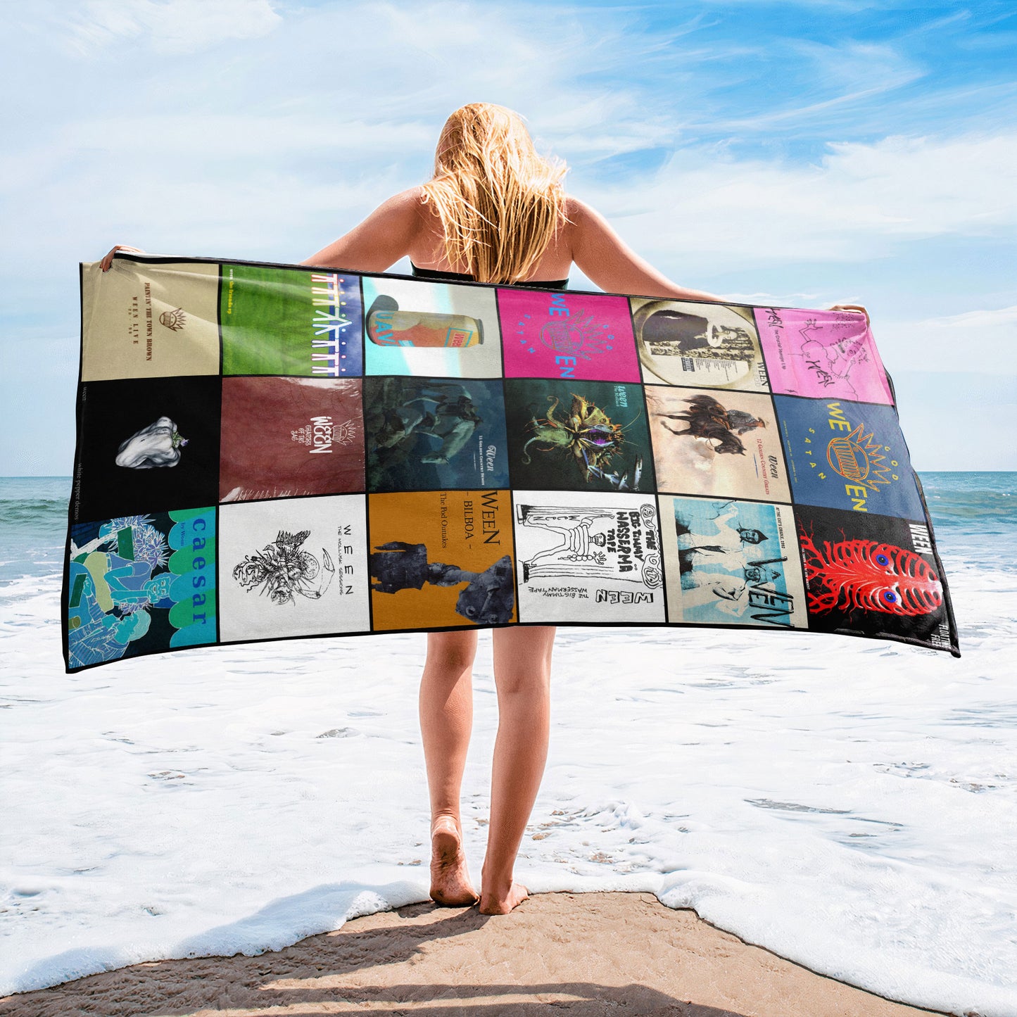 Ween Beach Towel – Album Cover Collage Classic Rock Towel