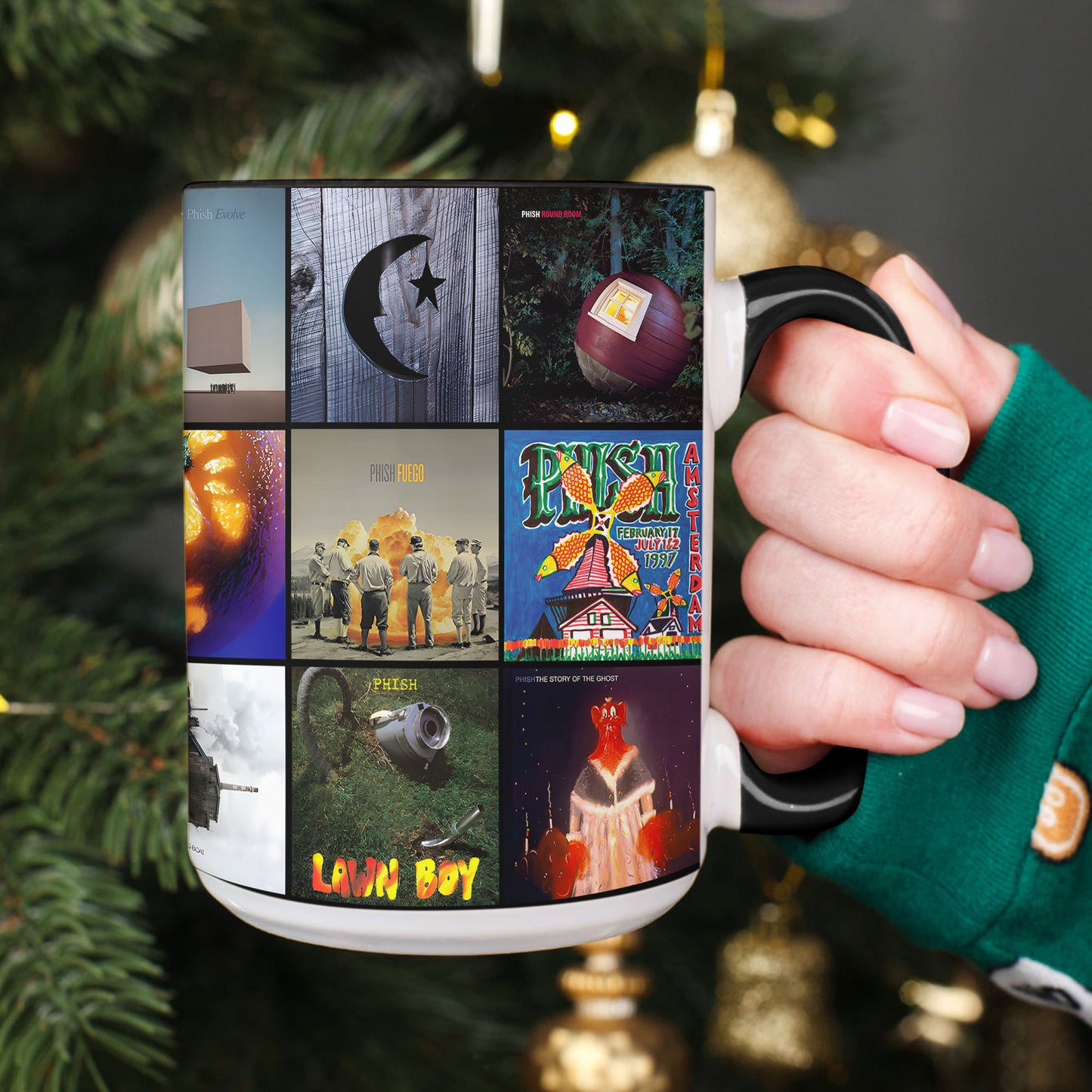 Phish Accent Mug – Classic Album Cover Collage Gift for Jam Band Fans