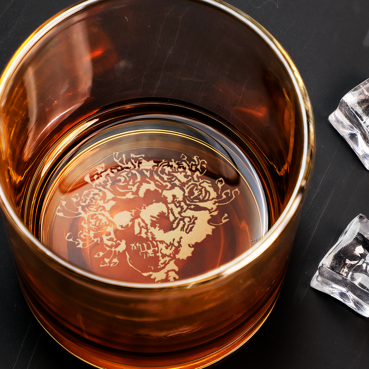 Grateful Dead Collection Engraved Whiskey Glass - Multiple Designs Available ( With Gift Box )