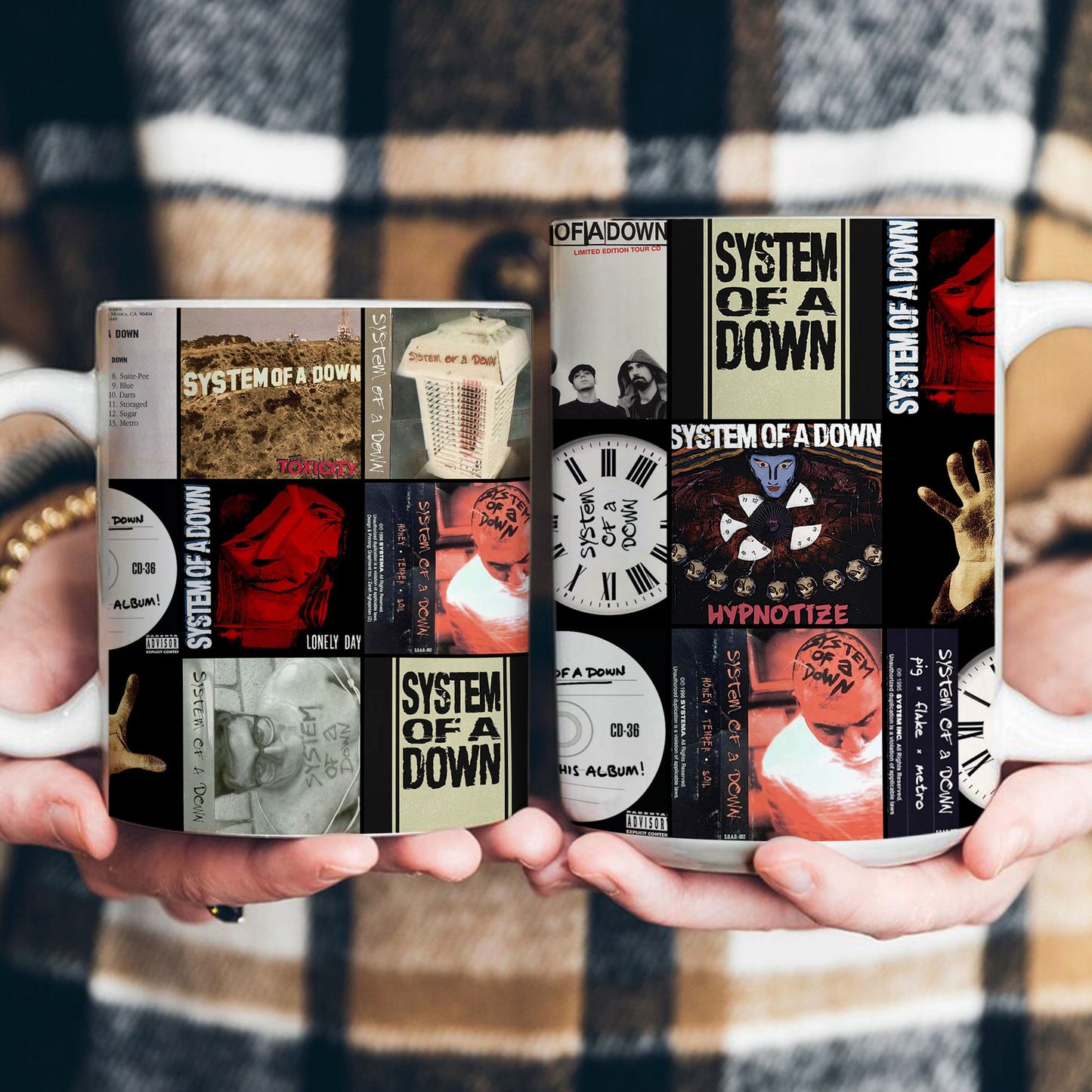 System of a Down Accent Mug – Album Cover Collage Gift