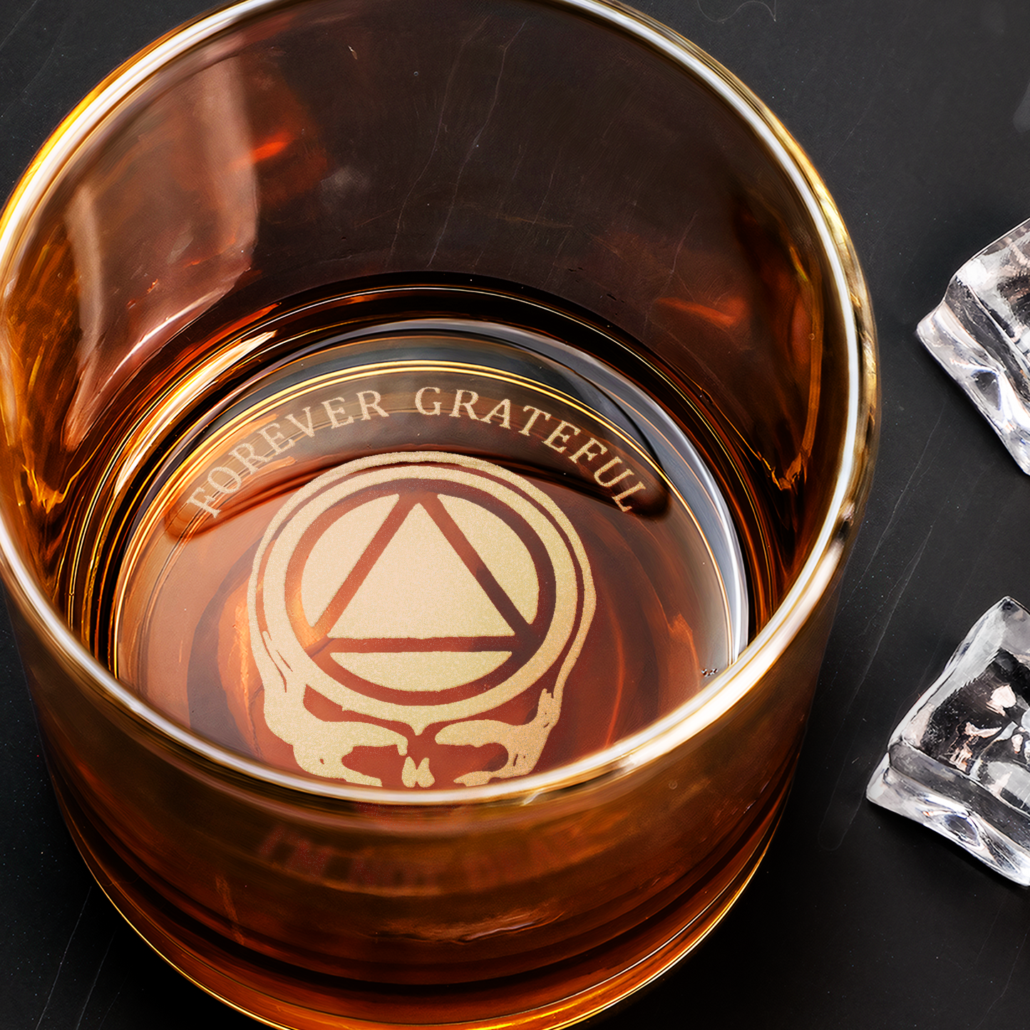 Grateful Dead Collection Engraved Whiskey Glass - Multiple Designs Available ( With Gift Box )