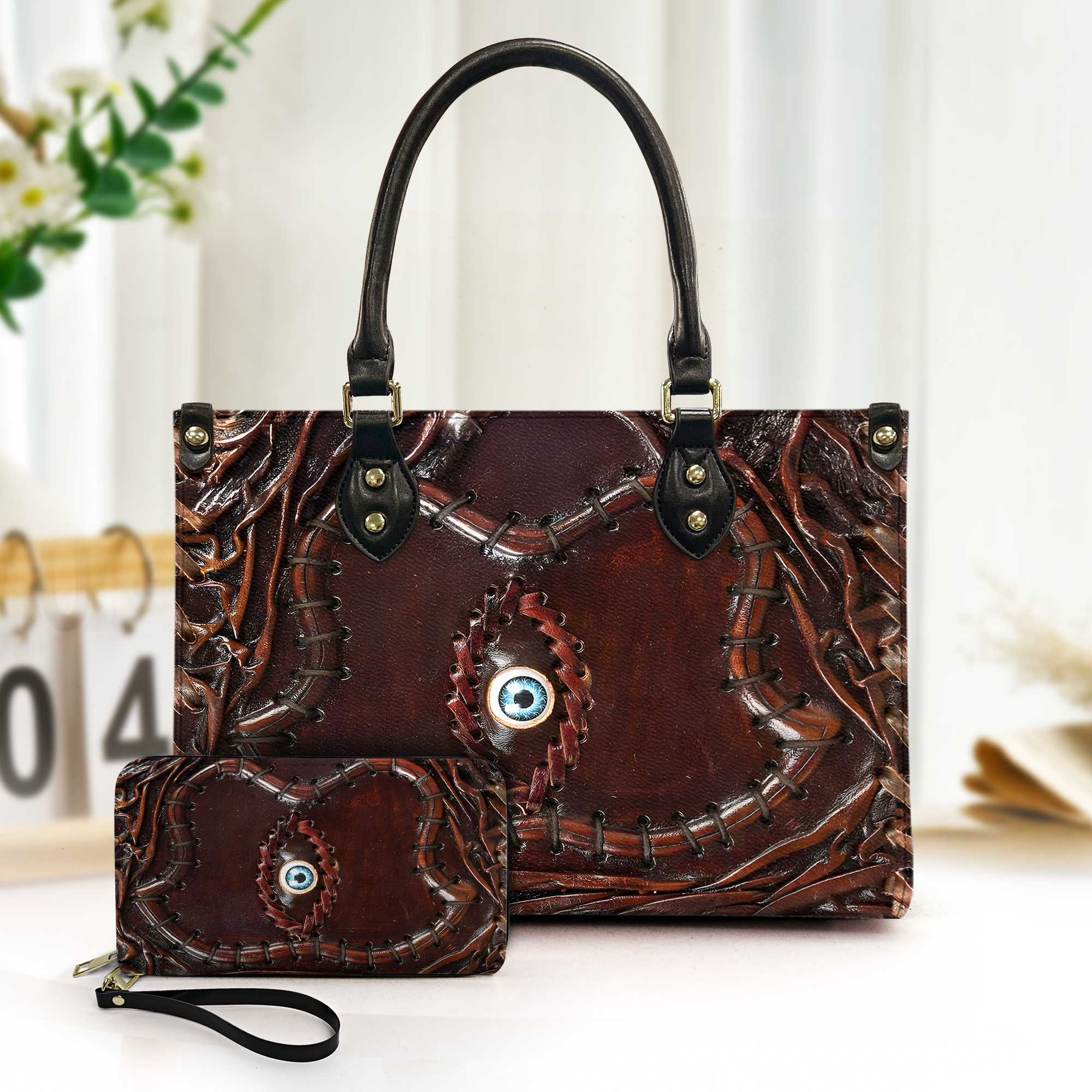 Hocus Pocus Spellbook Leather Handbag & Wallet Set – Printnest