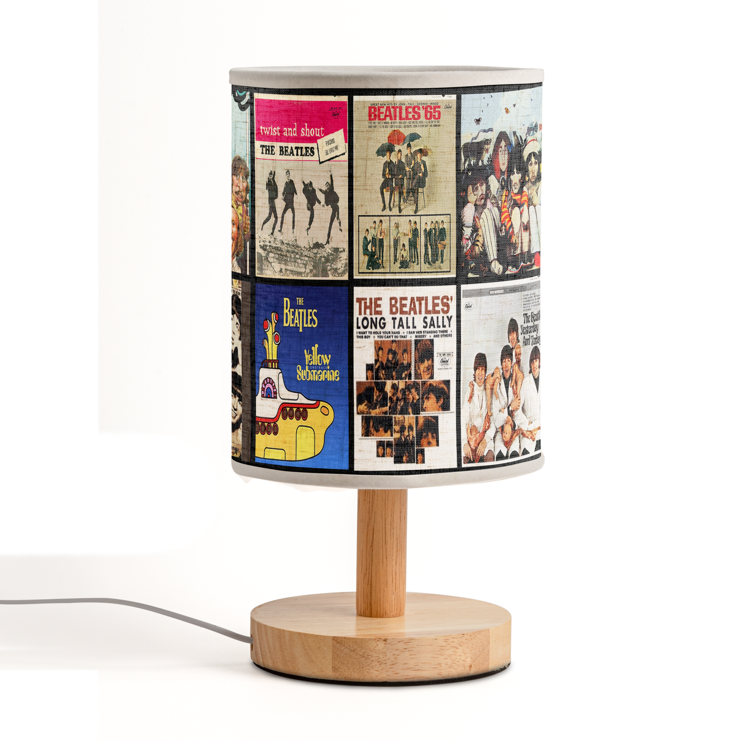 The Beatles Album Cover Fabric Lamp – Retro Music Room Decor